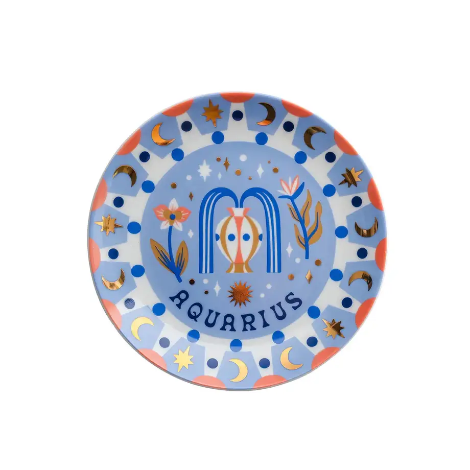Zodiac Signs Plate "Acquarius"