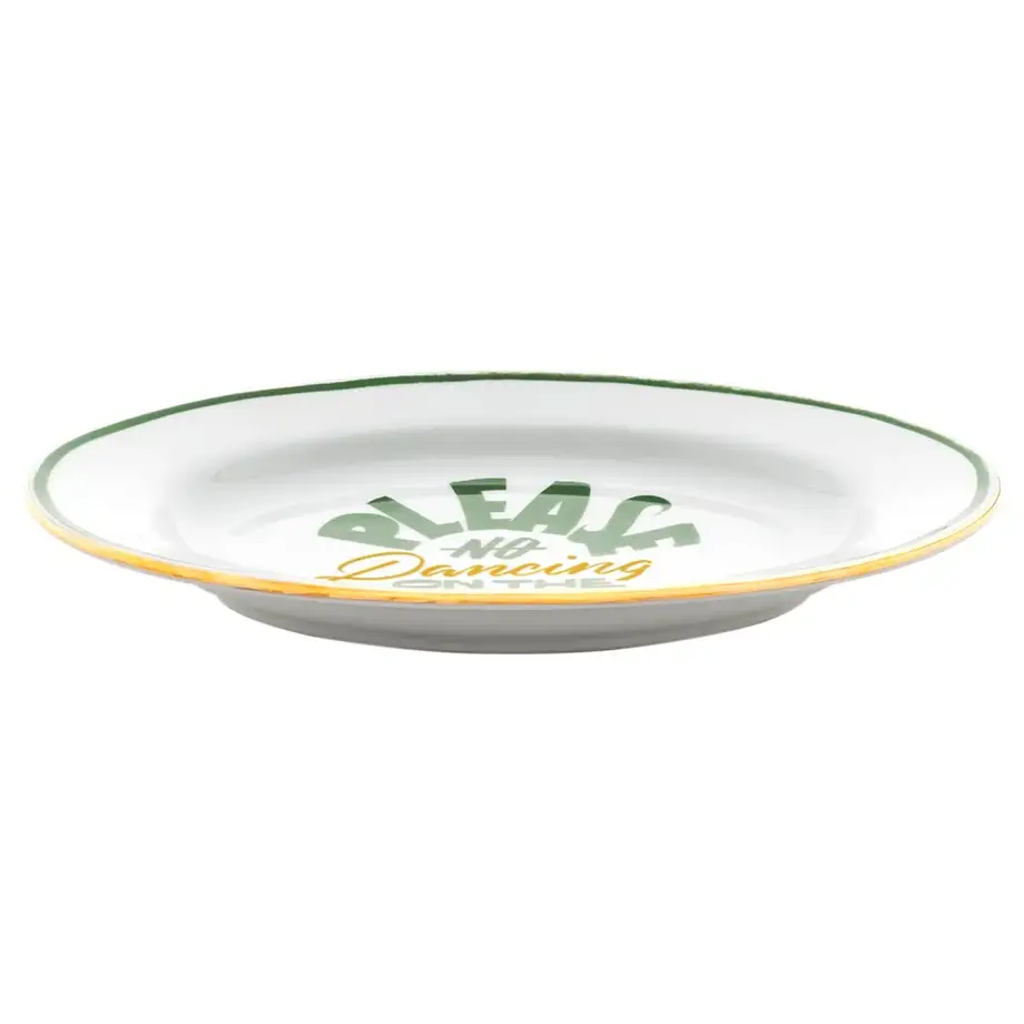 Little Oval Dish "No Dancing On The Tables"