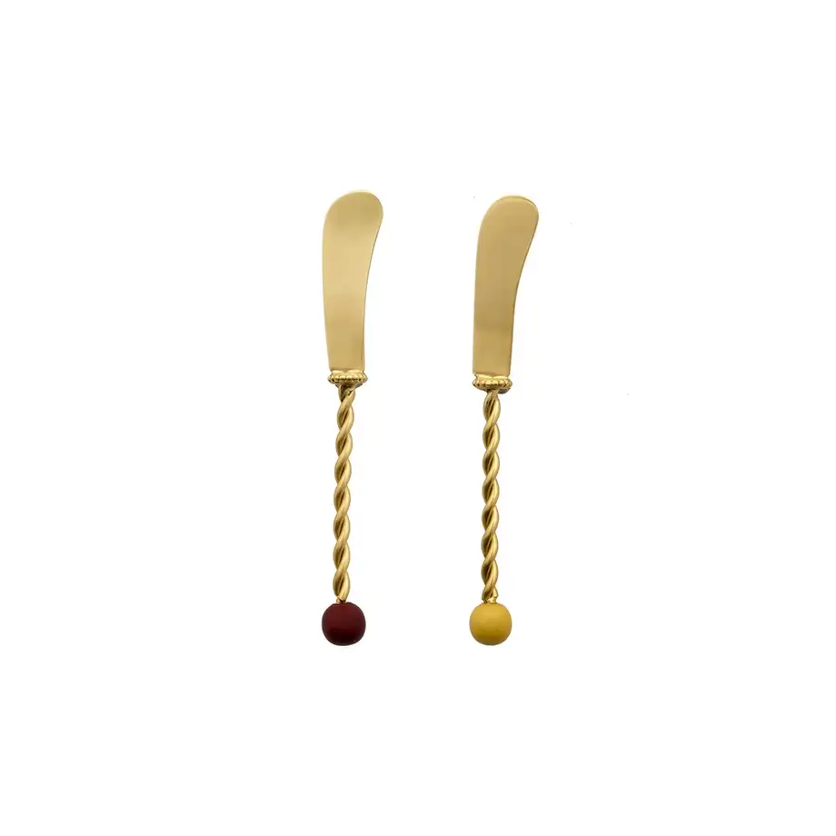 Set of 2 Torchon Butter Spreader Knives 