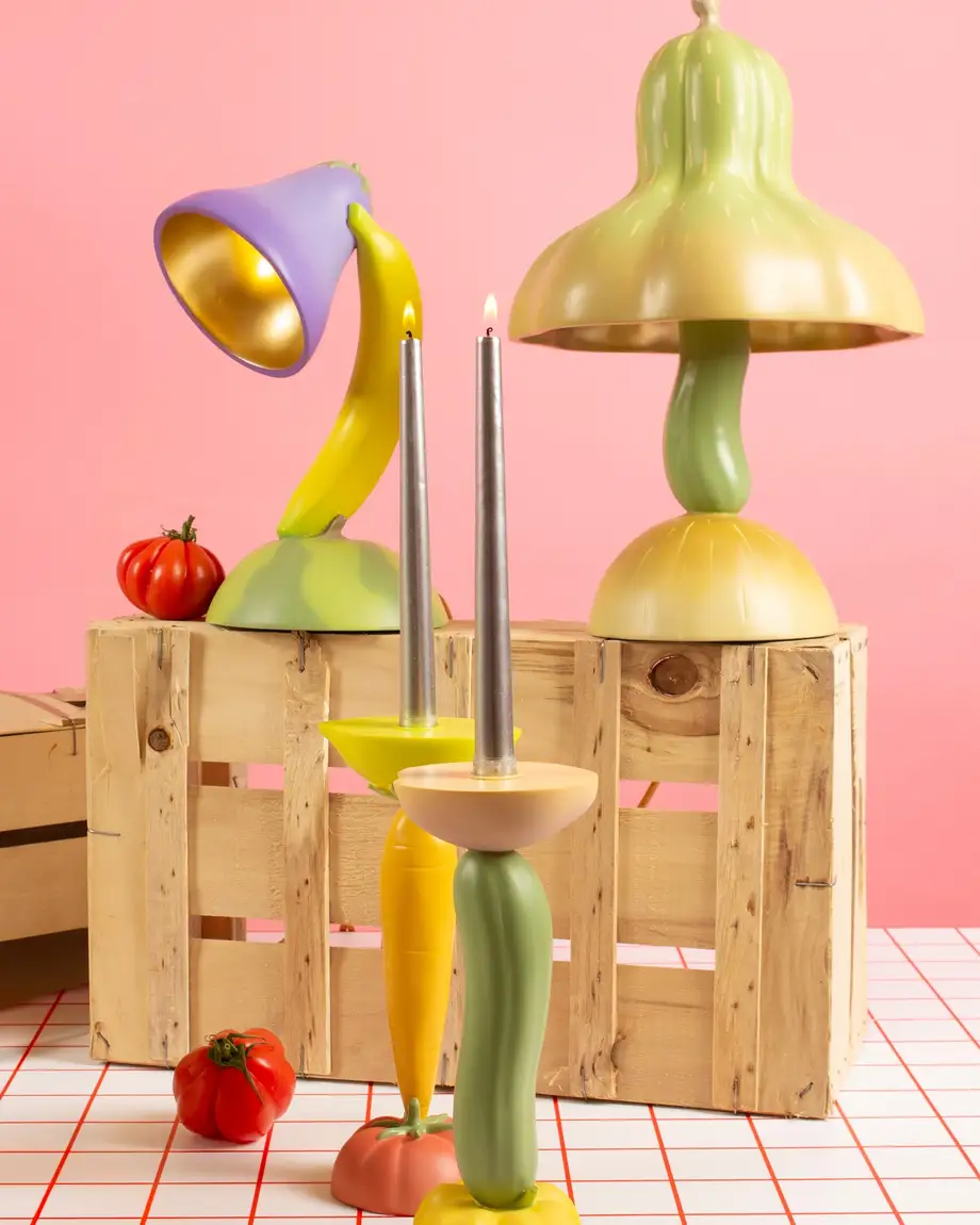 Seletti Vitamin Candelabra Aubergine