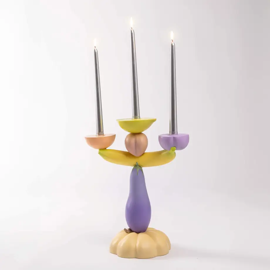 Seletti Vitamin Candelabra Aubergine