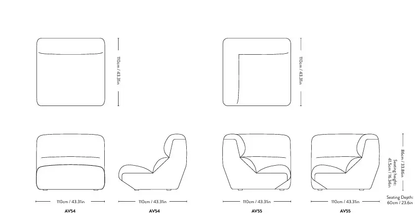&Tradition Hi Lo Sofa