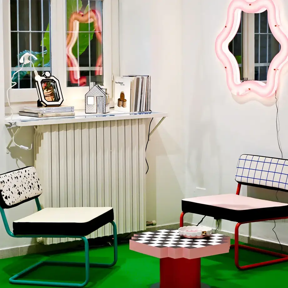 Seletti Superlounge Chair Blue Grid