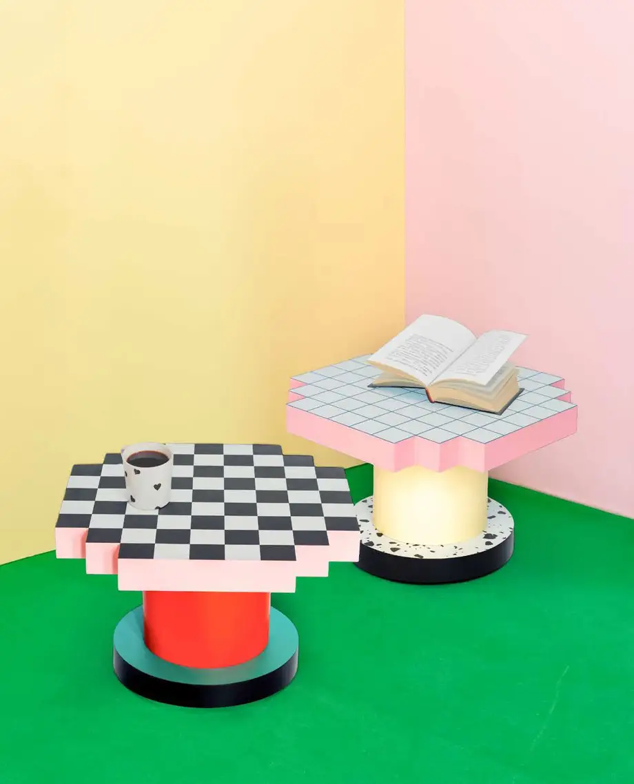Seletti Supercoffee Table Blue Grid
