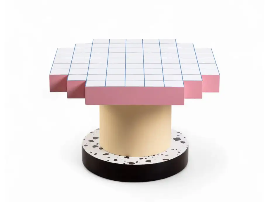 Seletti Supercoffee Table Blue Grid