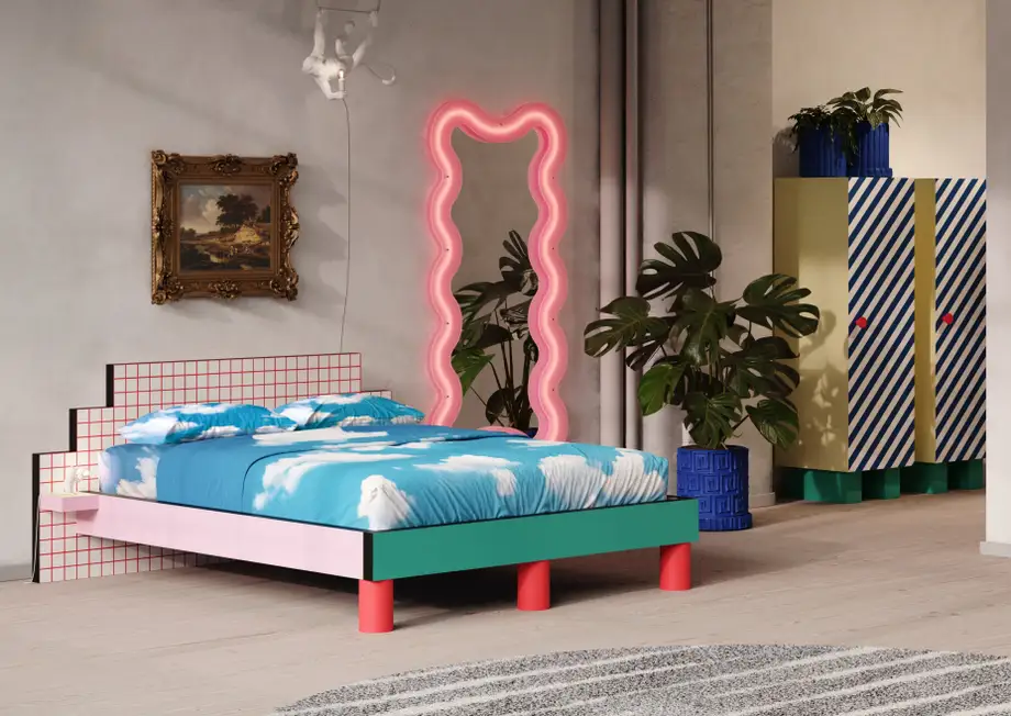 Seletti Superbed Red Grid