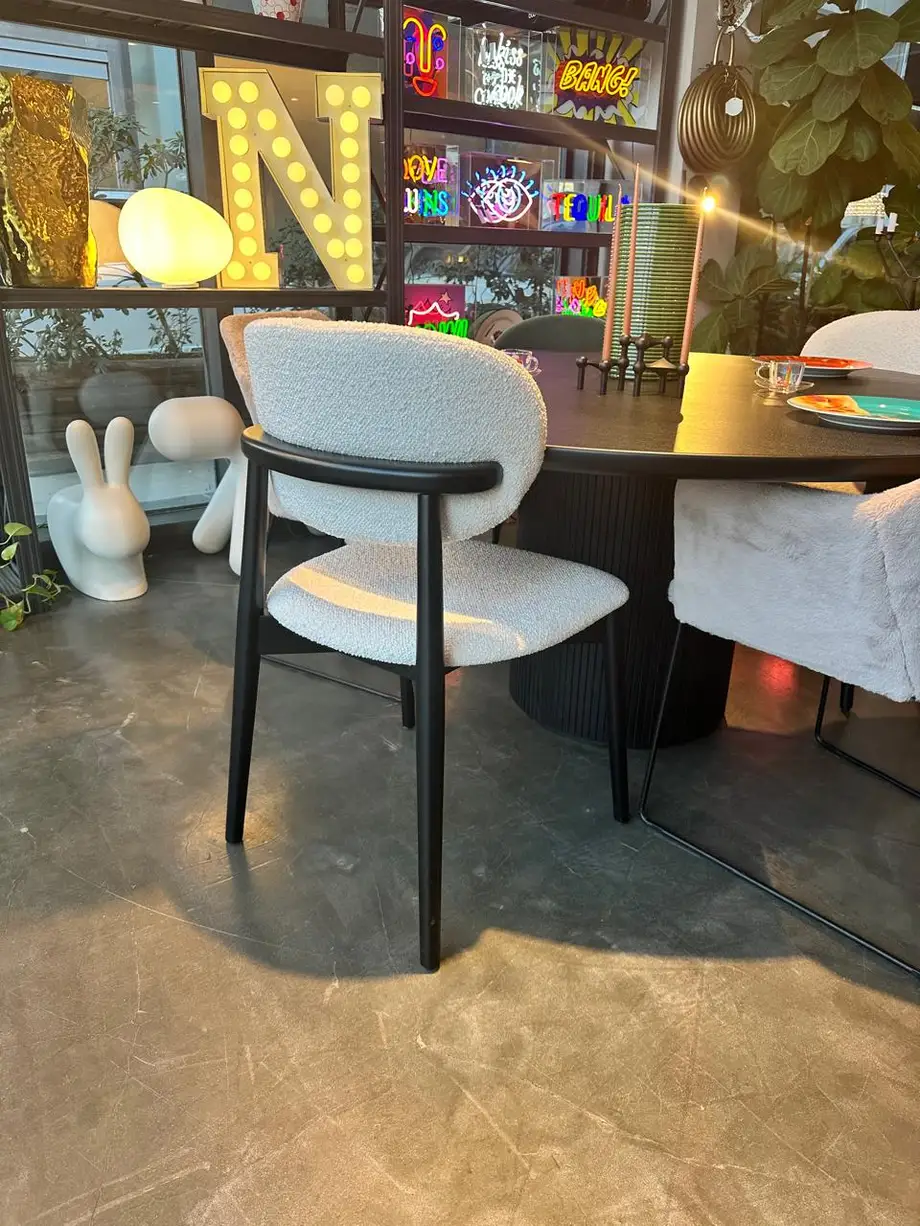 Boomerang Chair Boucle Showroom Sale