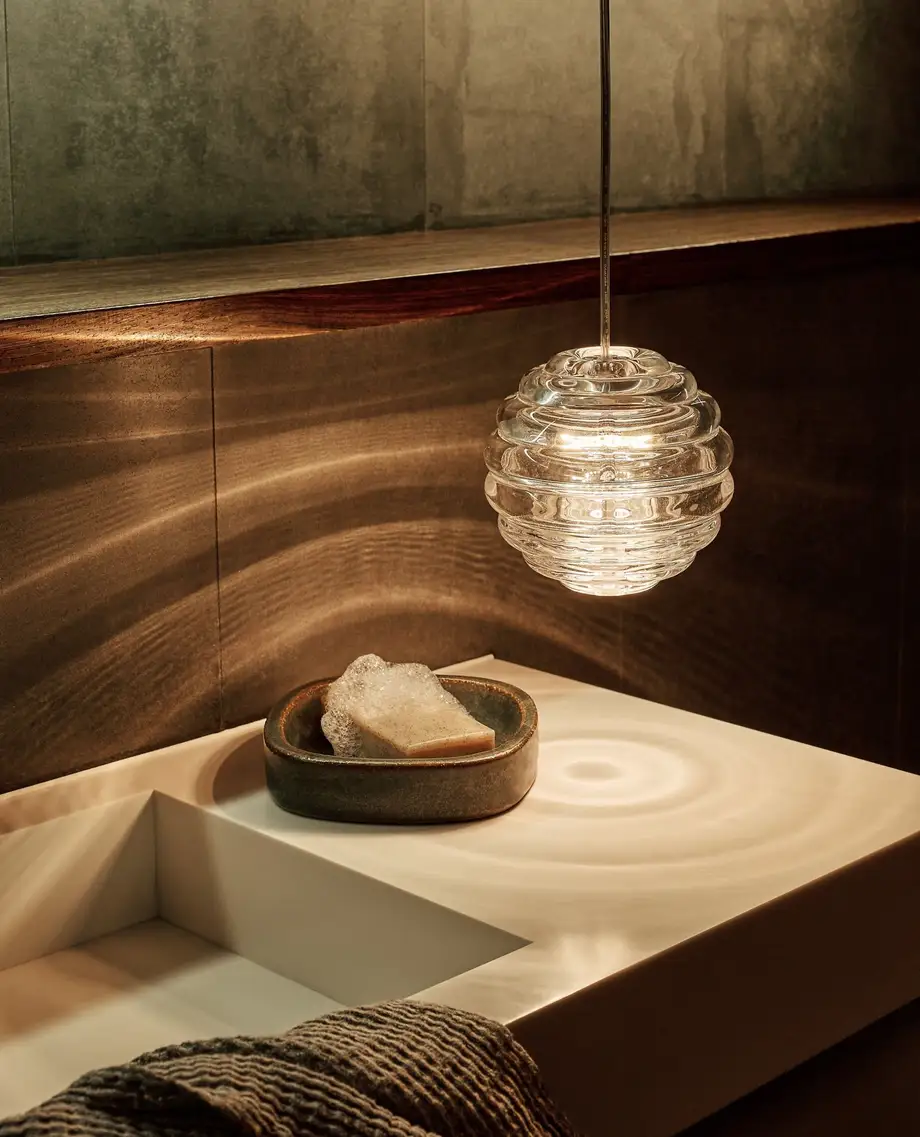 Tom Dixon Press Mini Sphere Clear Pendant Led