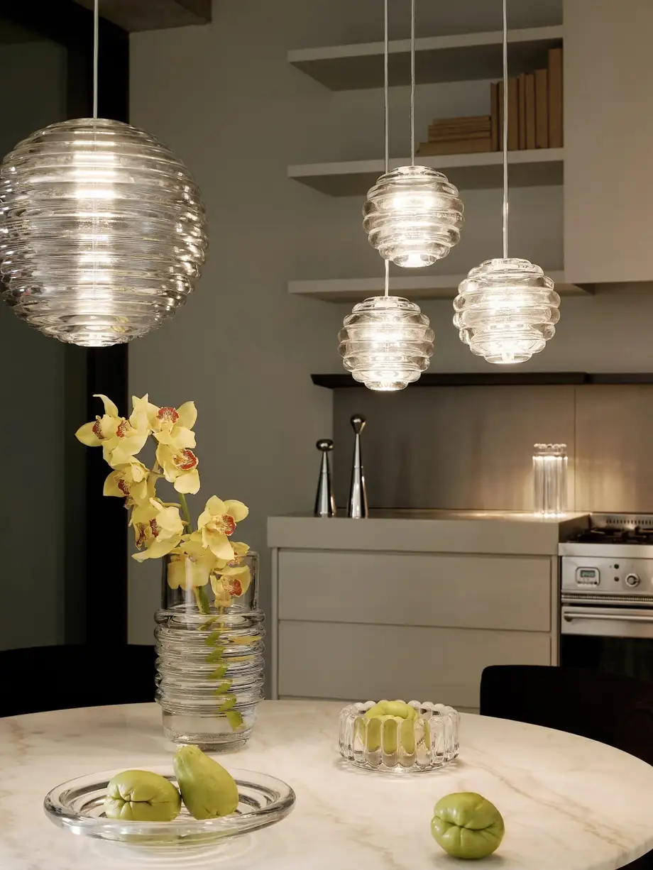 Tom Dixon Press Mini Sphere Clear Pendant Led