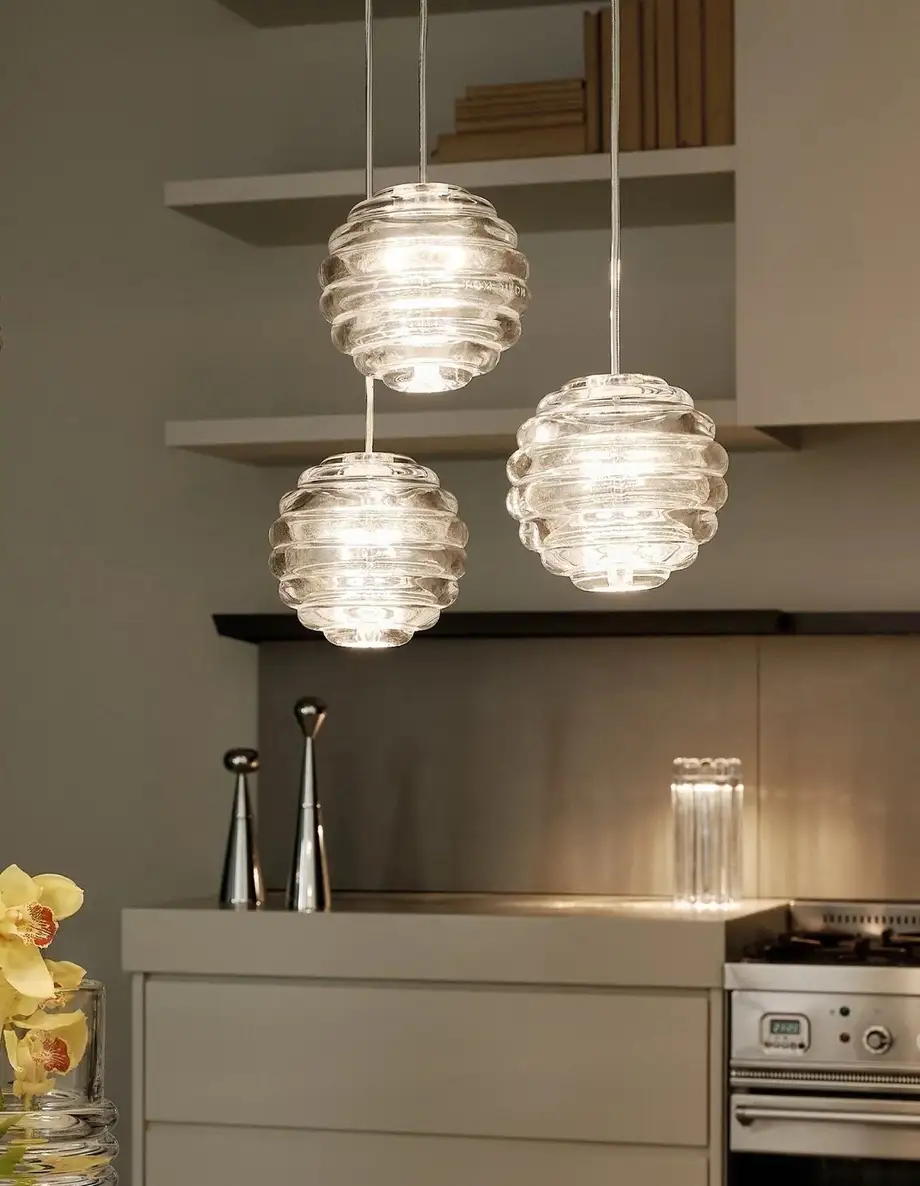 Tom Dixon Press Mini Sphere Clear Pendant Led