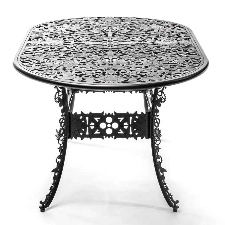 Seletti Industry Collection Aluminium Oval Table Black