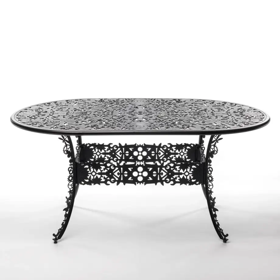 Seletti Industry Collection Aluminium Oval Table Black