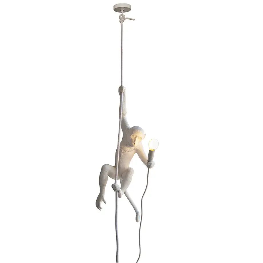 Seletti Monkey Lamp White With Rope Indoor
