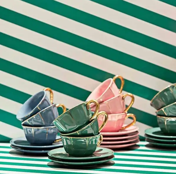 Vintage Pastel Coffee/Tea Set