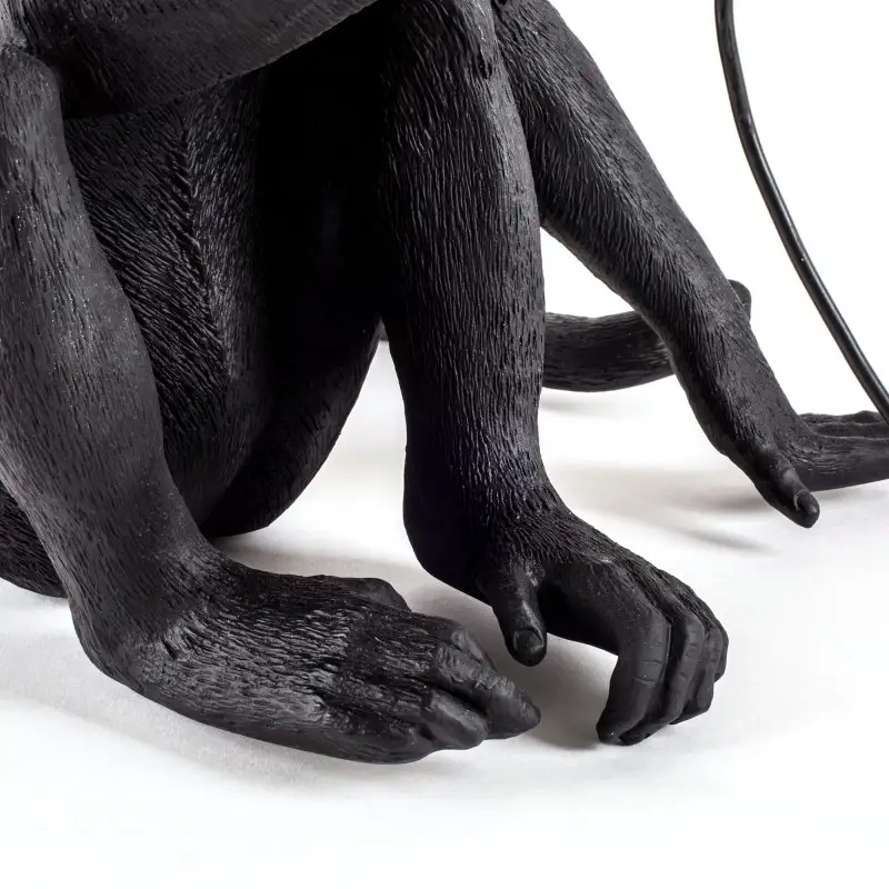 Seletti Monkey Lamp Black Sitting Indoor/Outdoor