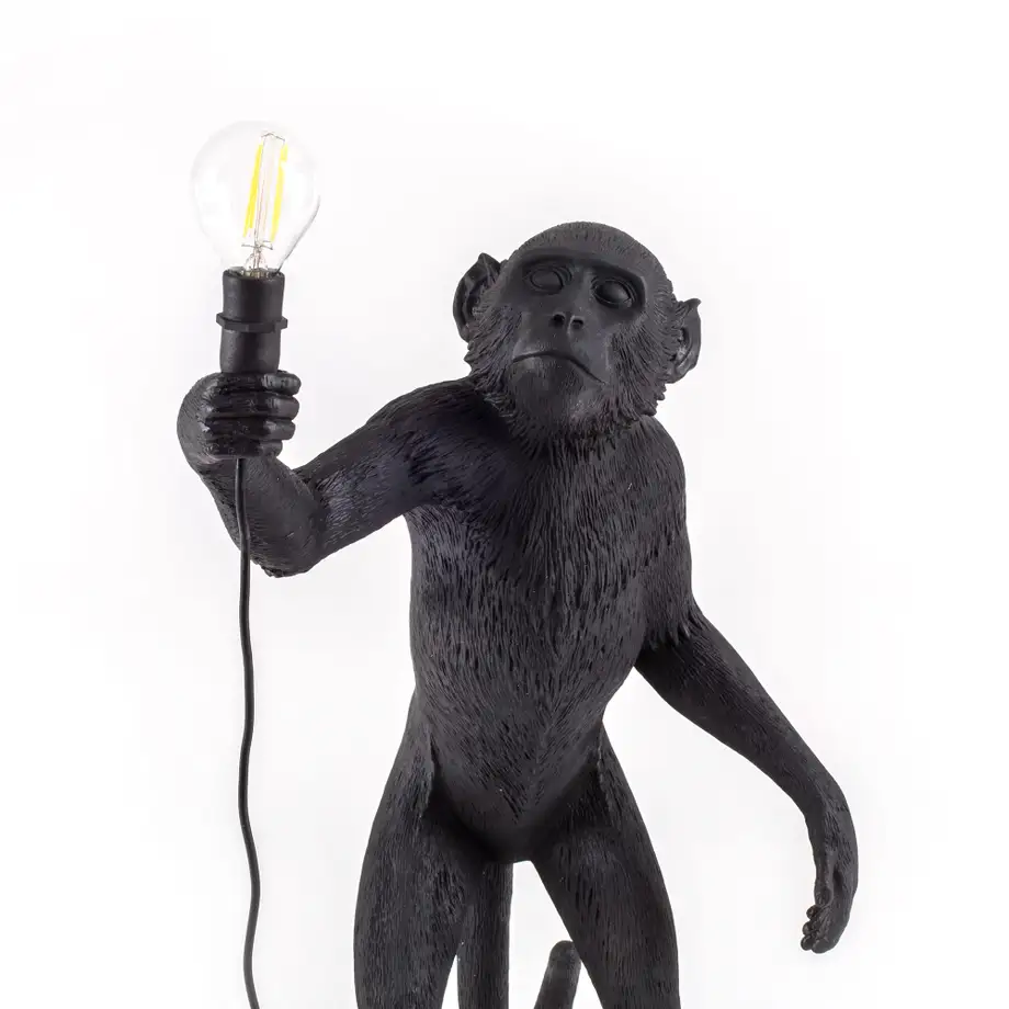 Seletti Monkey Lamp Black Standing Indoor/Outdoor