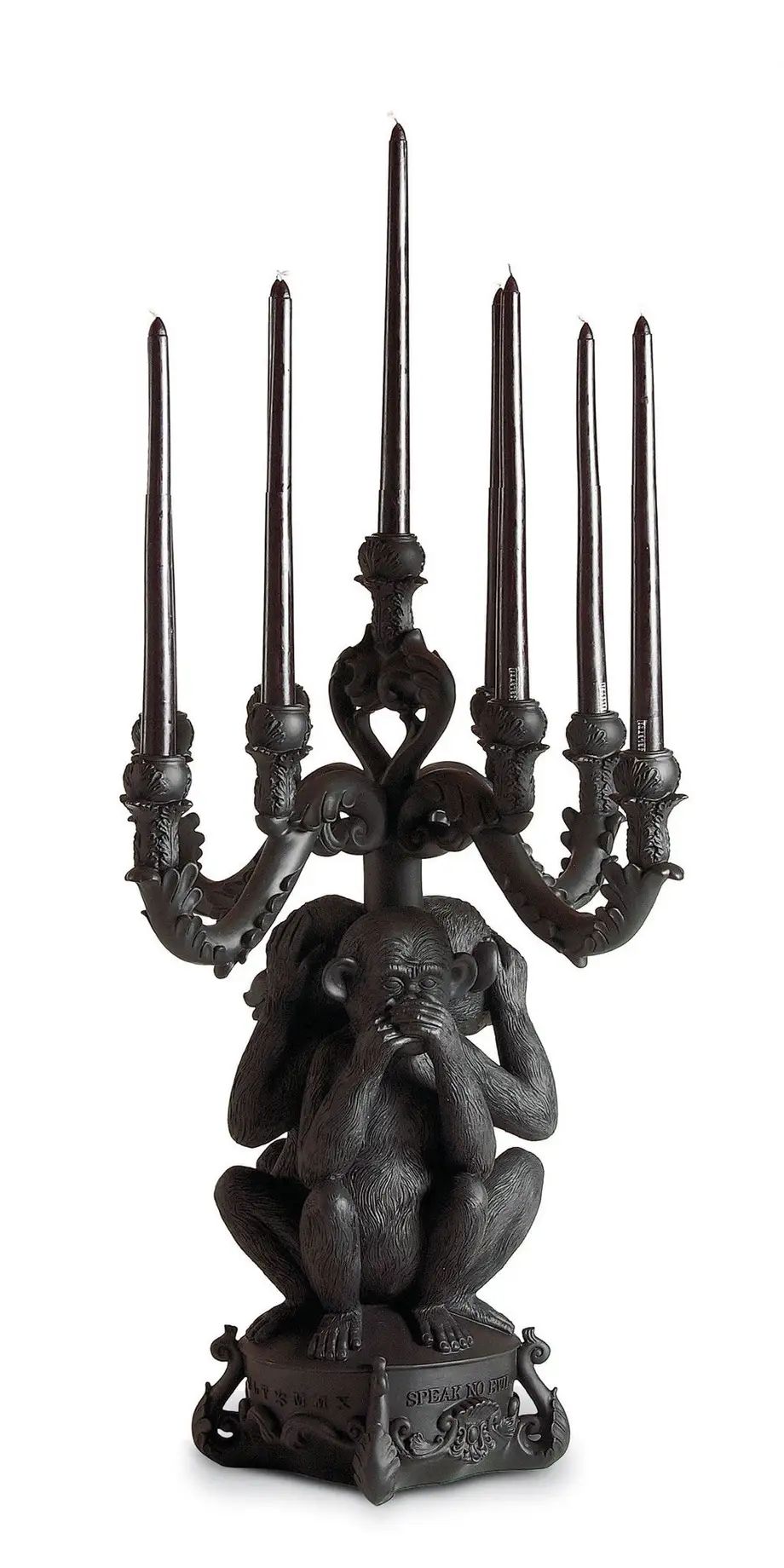 Seletti Giant Burlesque 3 Monkeys Black