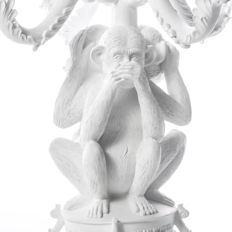 Seletti Giant Burlesque  3 Monkeys White