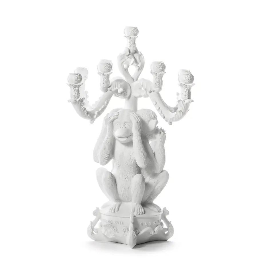 Seletti Giant Burlesque  3 Monkeys White