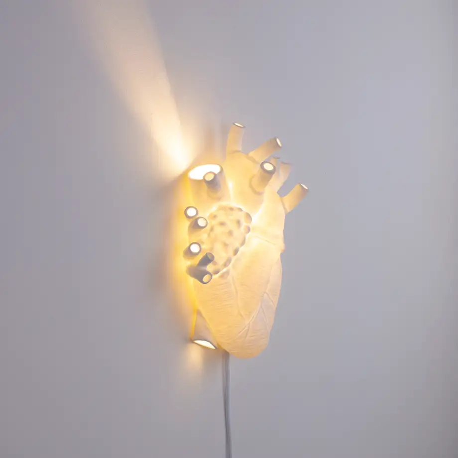 Seletti Heart Lamp Porcelain Aplique 