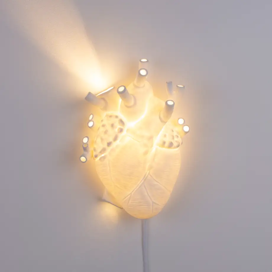Seletti Heart Lamp Porcelain Aplique 