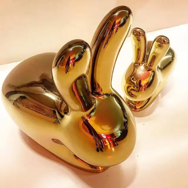Qeeboo Rabbit Chair Metal Finish