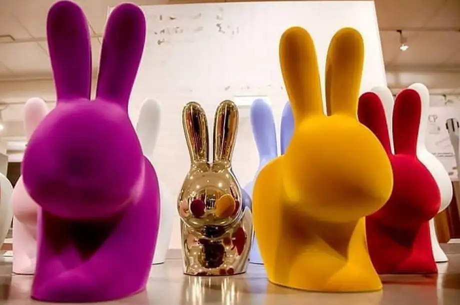 Qeeboo Rabbit Chair Metal Finish