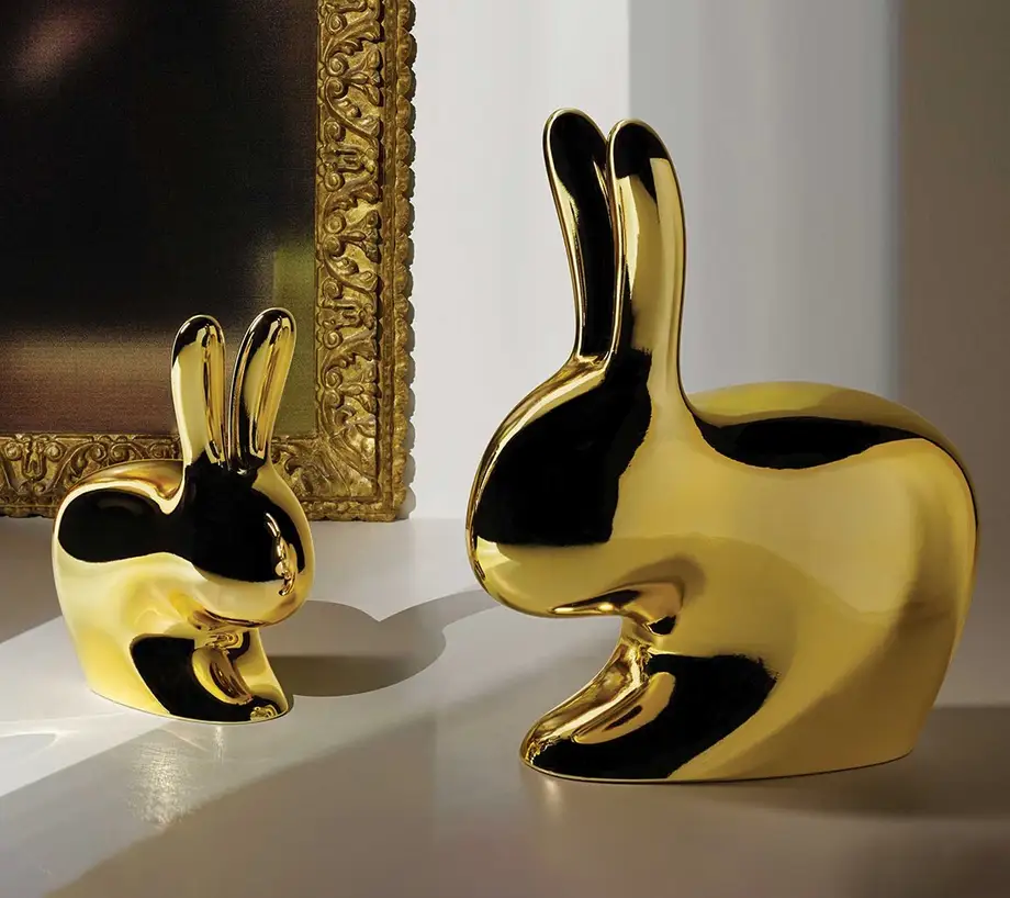 Qeeboo Rabbit Chair Metal Finish