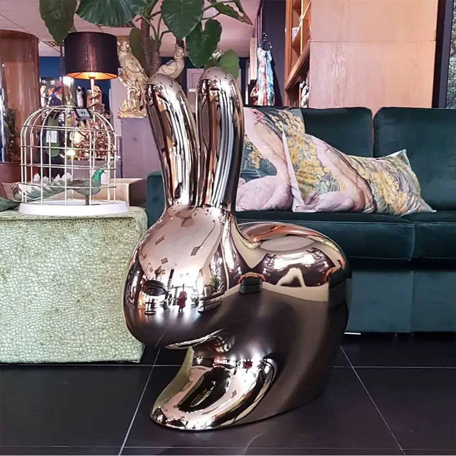 Qeeboo Rabbit Chair Metal Finish