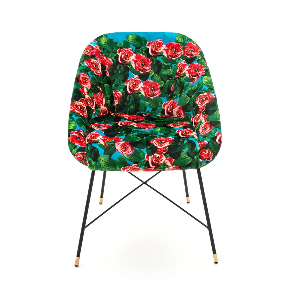 Seletti Toiletpaper Padded Chair Roses