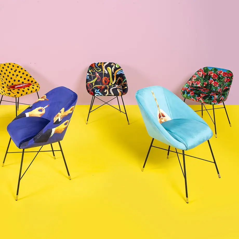 Seletti Toiletpaper Padded Chair Drill