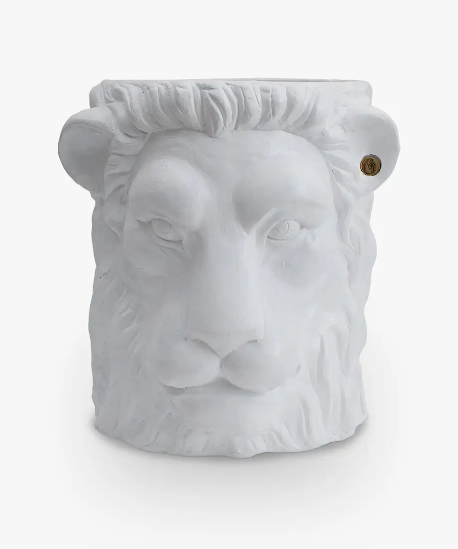 Garden Glory Lion Pot Big White
