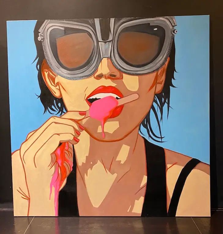 Girl with Ice-cream Blue 