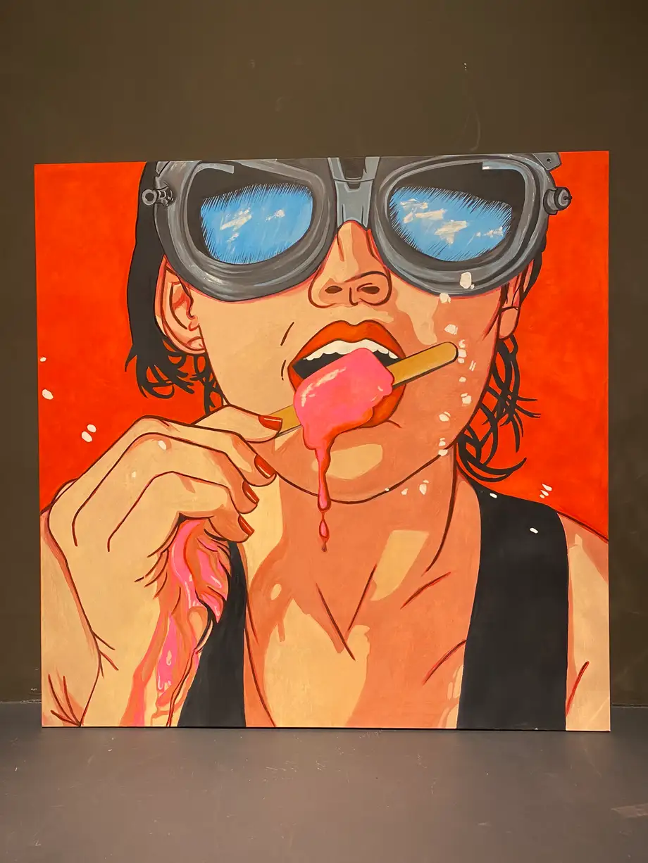 Girl with Ice-cream Red
