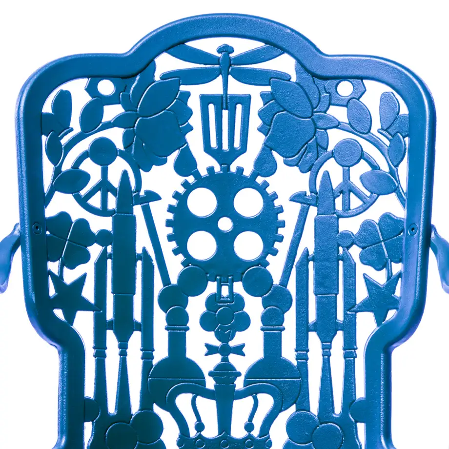 Seletti Industry Collection Aluminium Armchair Blue