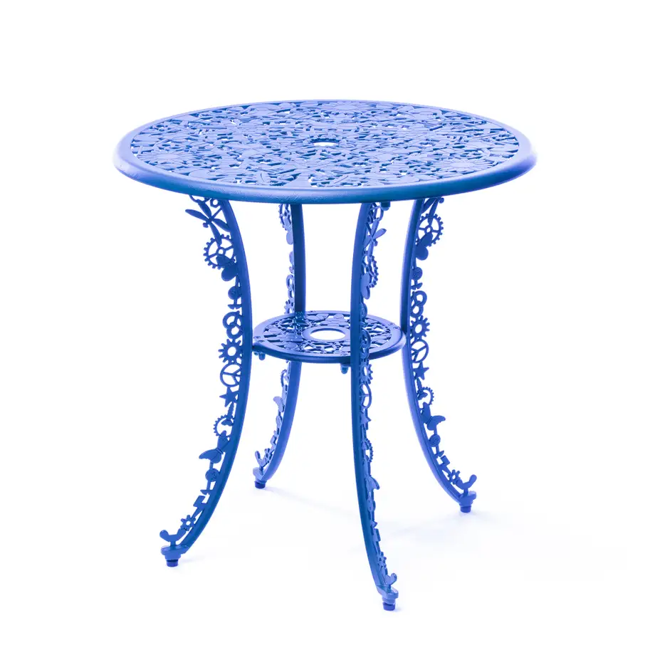 Seletti Industry Collection Aluminium Round Table Blue