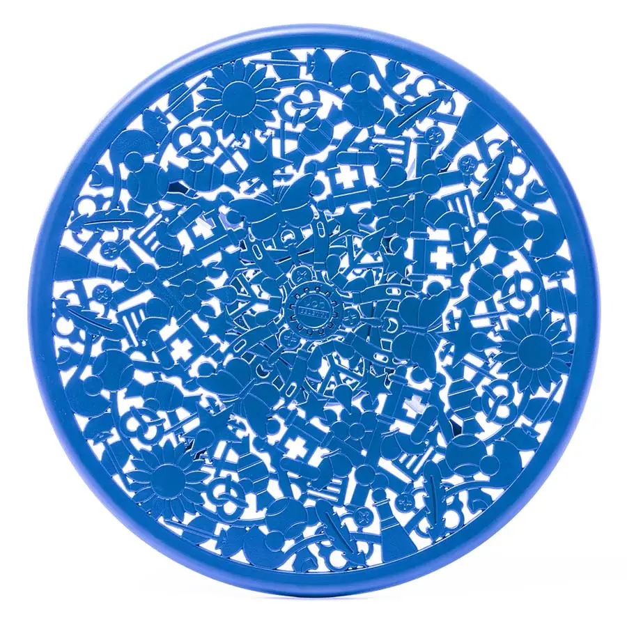 Seletti Industry Collection Aluminium Round Table Blue