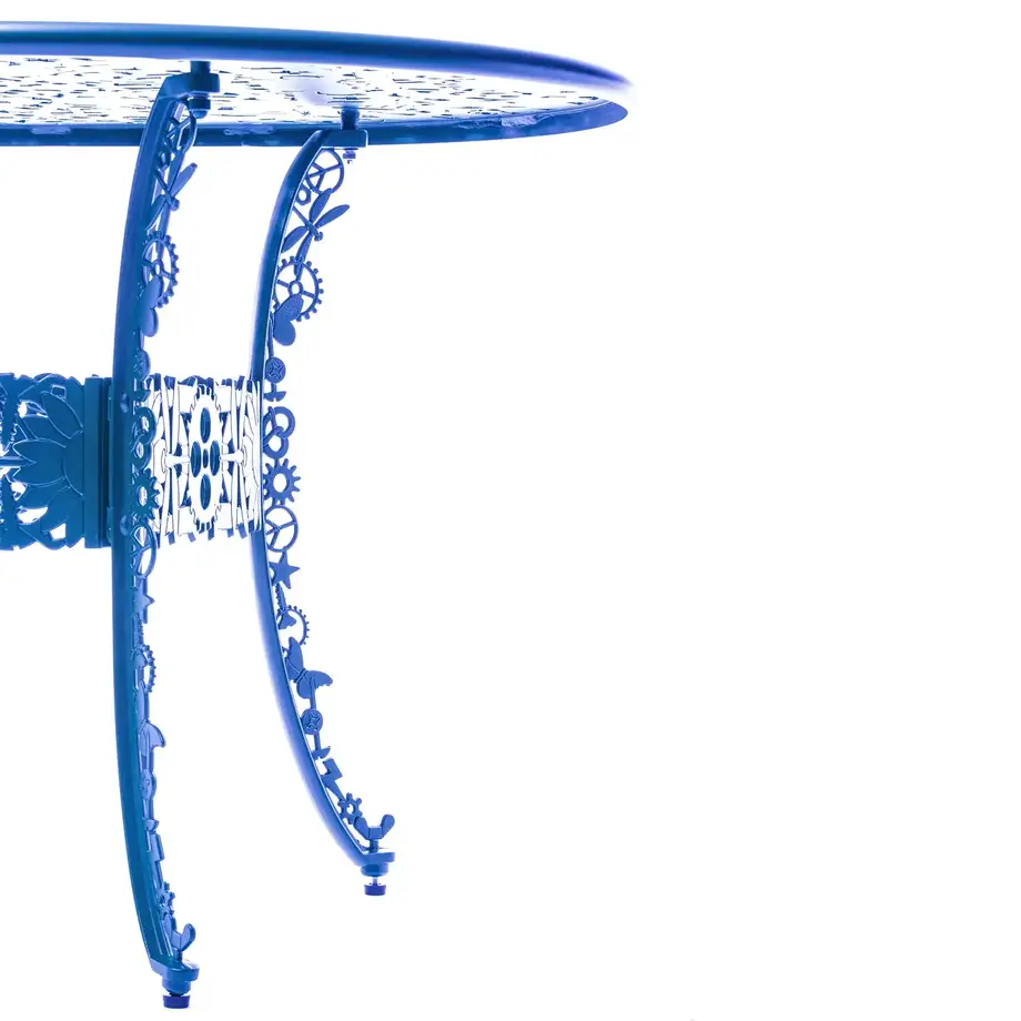 Seletti Industry Collection Aluminium Round Table Blue