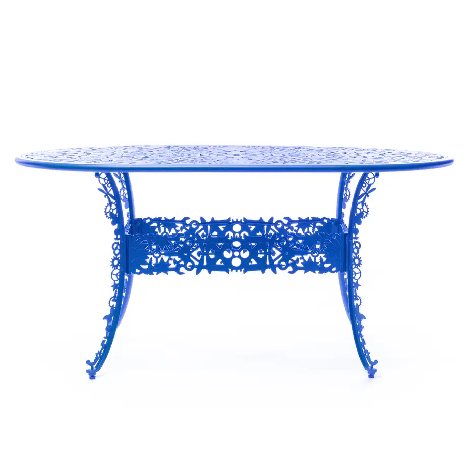 Seletti Industry Collection Aluminium Oval Table Blue
