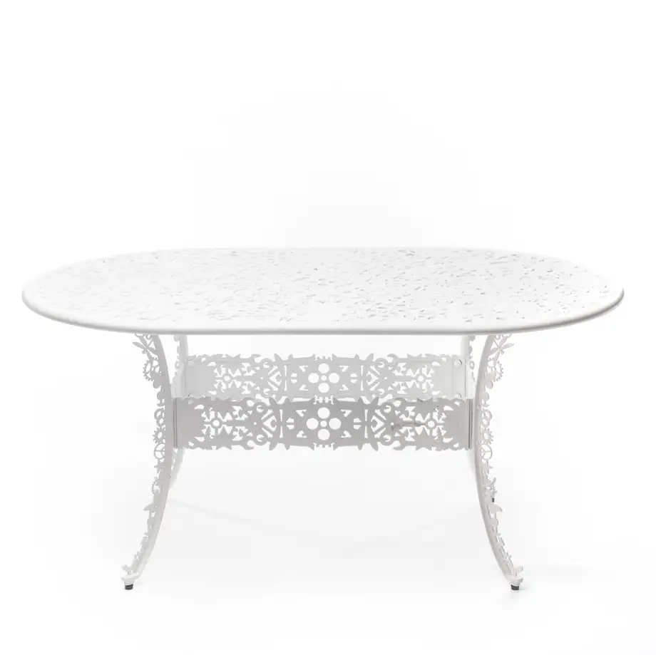Seletti Industry Collection Aluminium Oval Table White