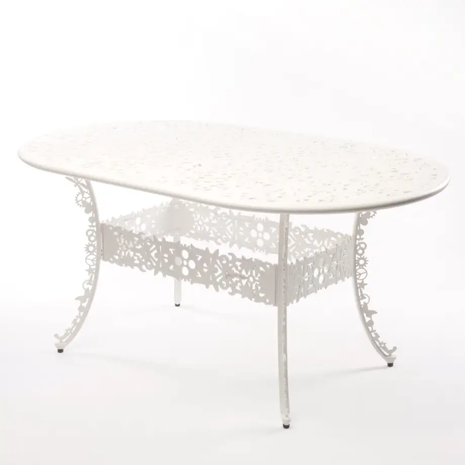 Seletti Industry Collection Aluminium Oval Table White