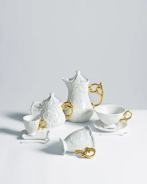 Seletti I-Wares Gold Tea Set