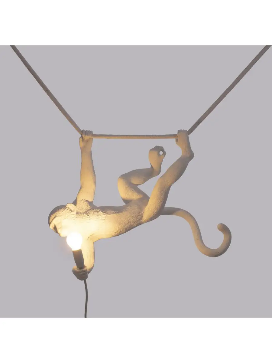 Seletti Monkey Lamp White Swing Indoor