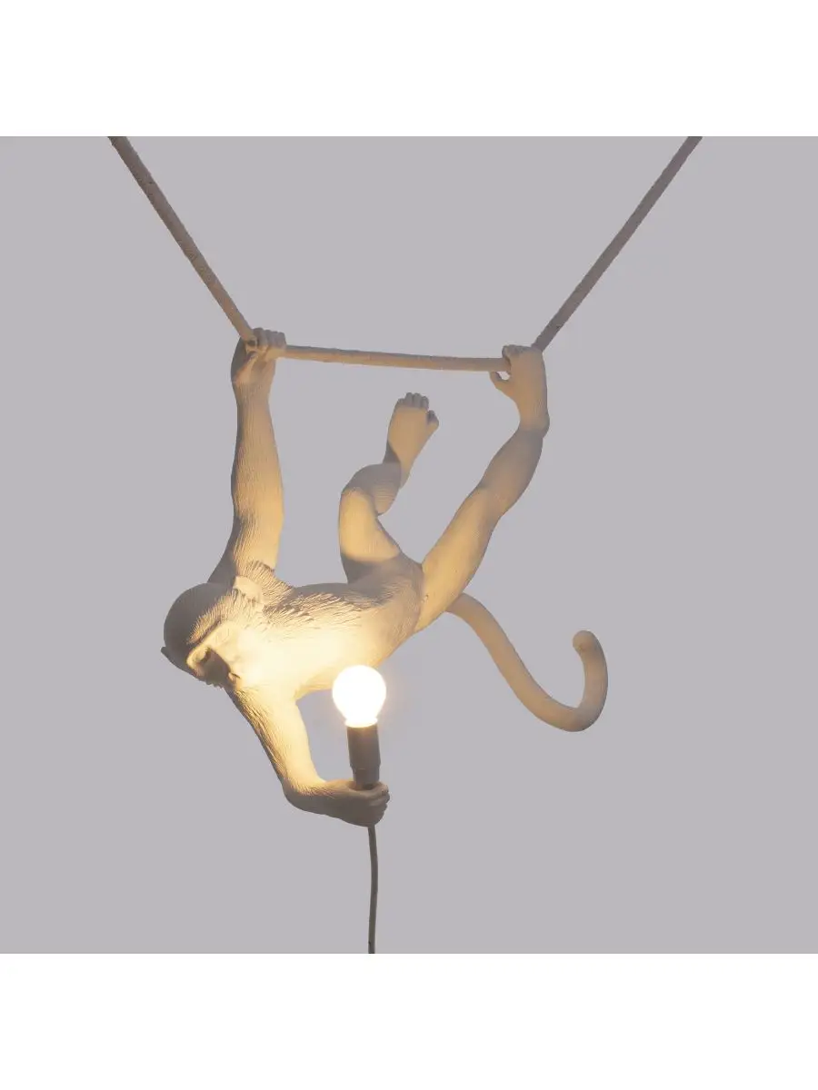 Seletti Monkey Lamp White Swing Indoor