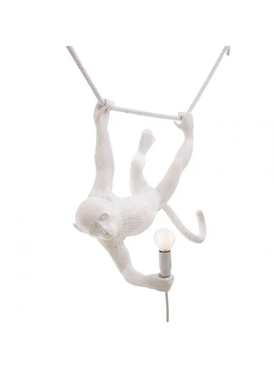 Seletti Monkey Lamp White Swing Indoor