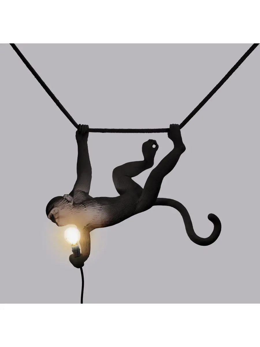 Seletti Monkey Lamp Black Swing Indoor/Outdoor