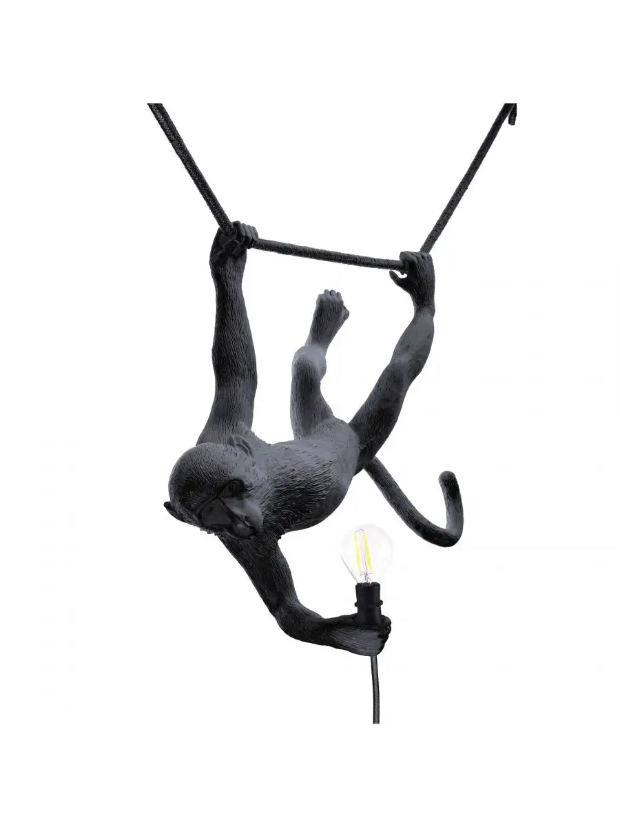 Seletti Monkey Lamp Black Swing Indoor/Outdoor