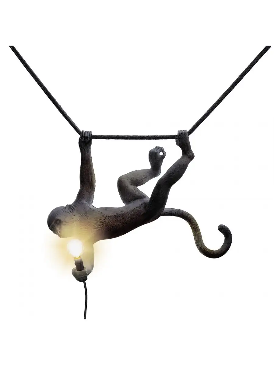 Seletti Monkey Lamp Black Swing Indoor/Outdoor