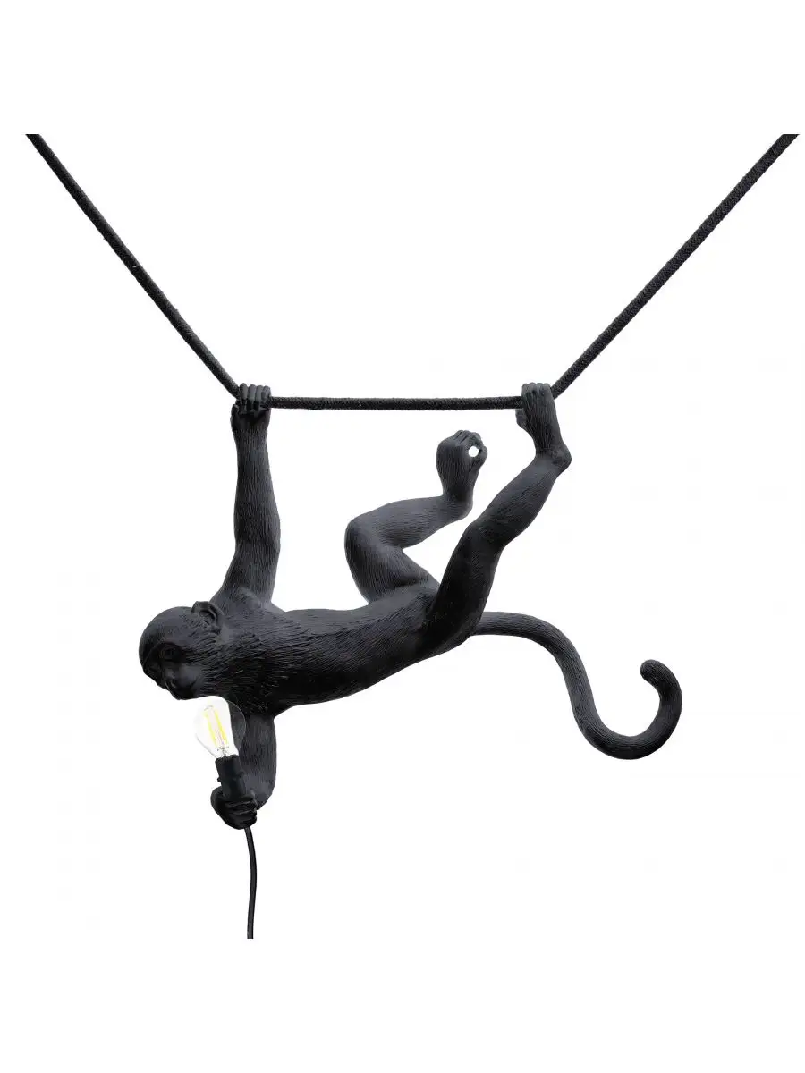 Seletti Monkey Lamp Black Swing Indoor/Outdoor