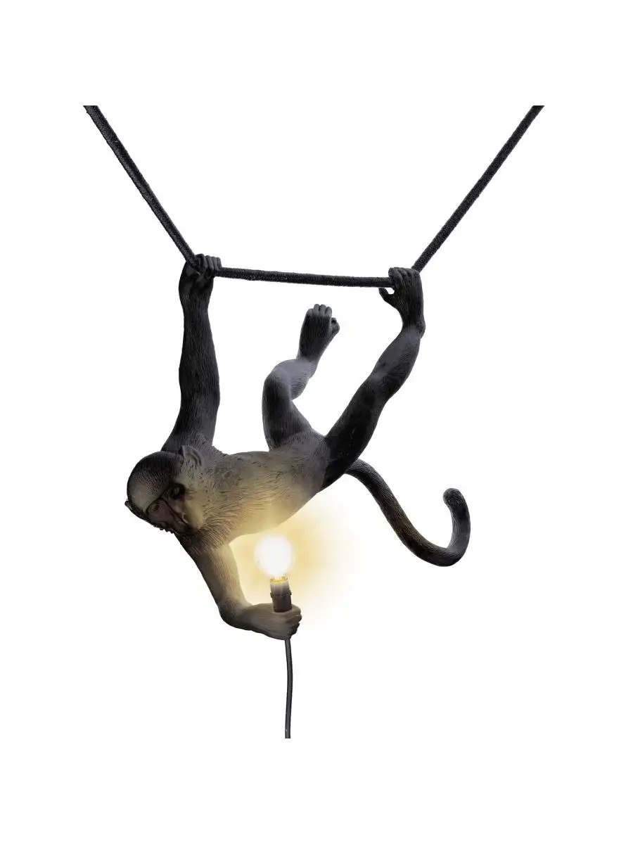 Seletti Monkey Lamp Black Swing Indoor/Outdoor